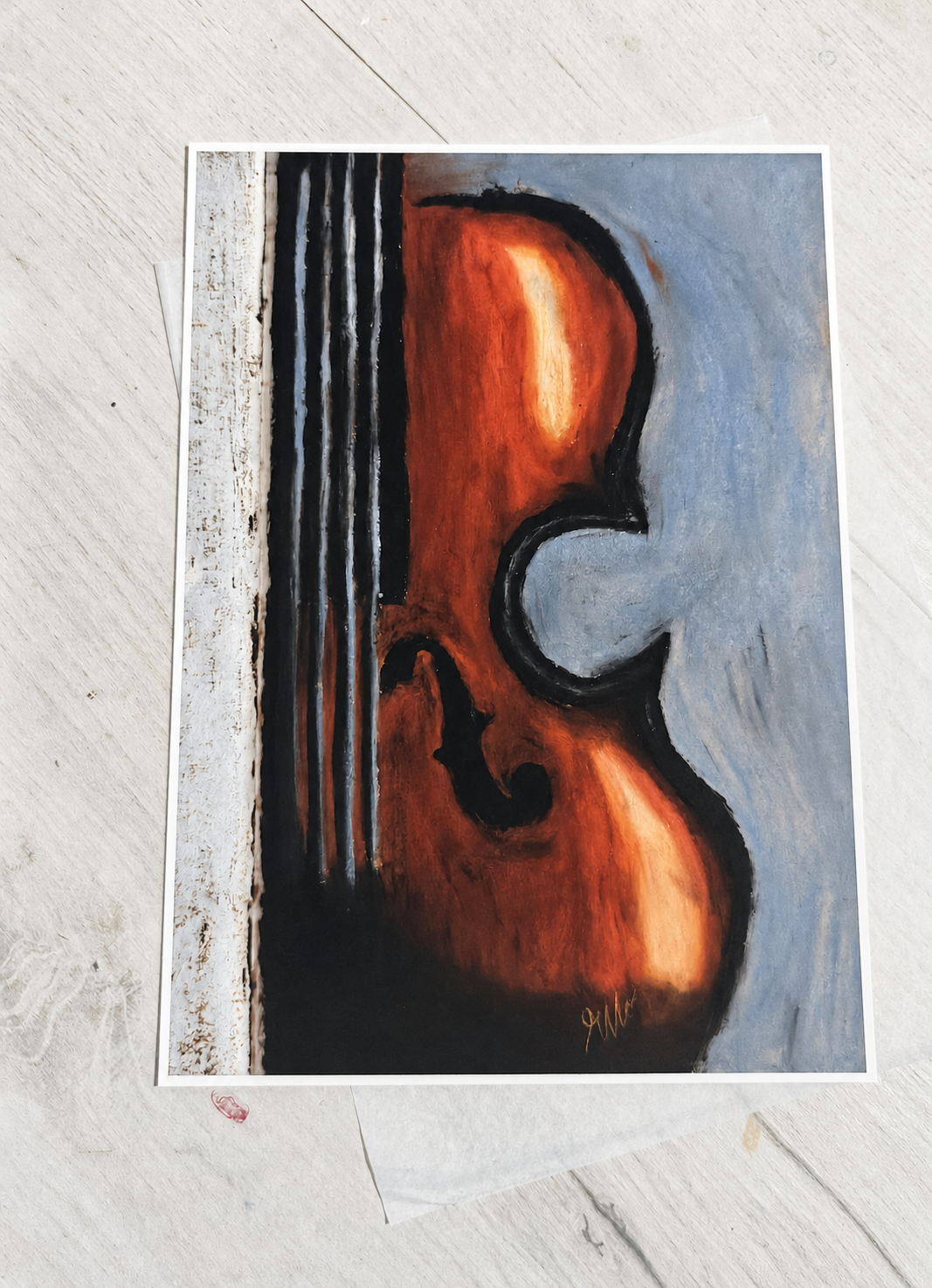 Archival print titled Violin